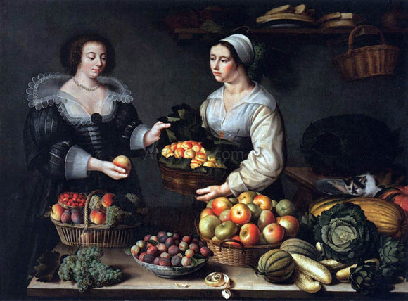  Louise Moillon The Fruit and Vegetable Costermonger - Canvas Art Print