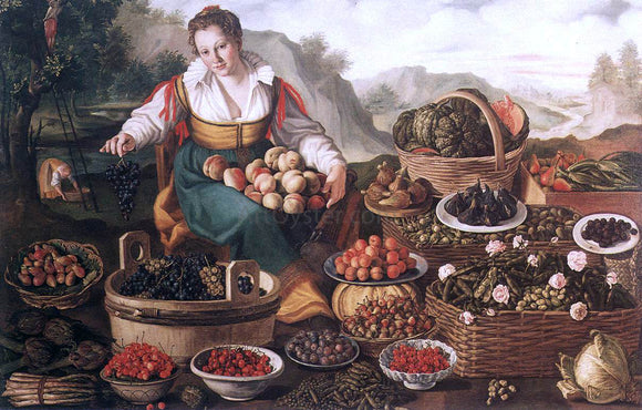  Vincenzo Campi The Fruit Seller - Canvas Art Print