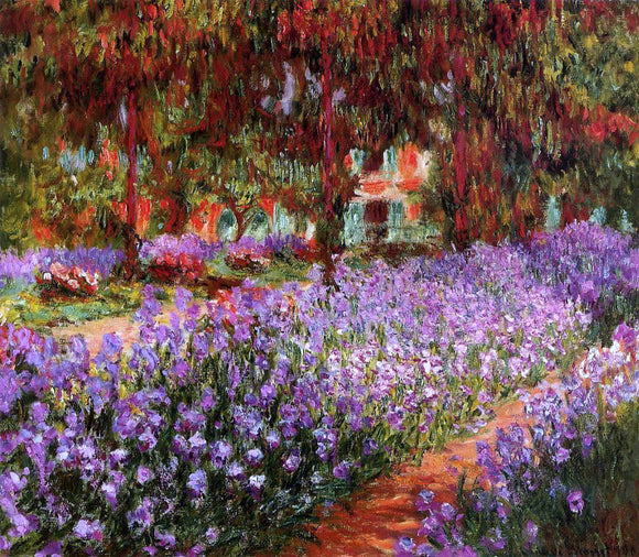  Claude Oscar Monet A Garden (also known as Irises) - Canvas Art Print