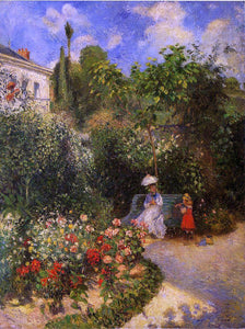  Camille Pissarro A Garden at Pontoise - Canvas Art Print