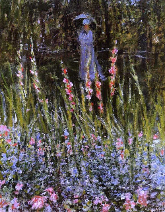  Claude Oscar Monet The Garden, Gladioli - Canvas Art Print