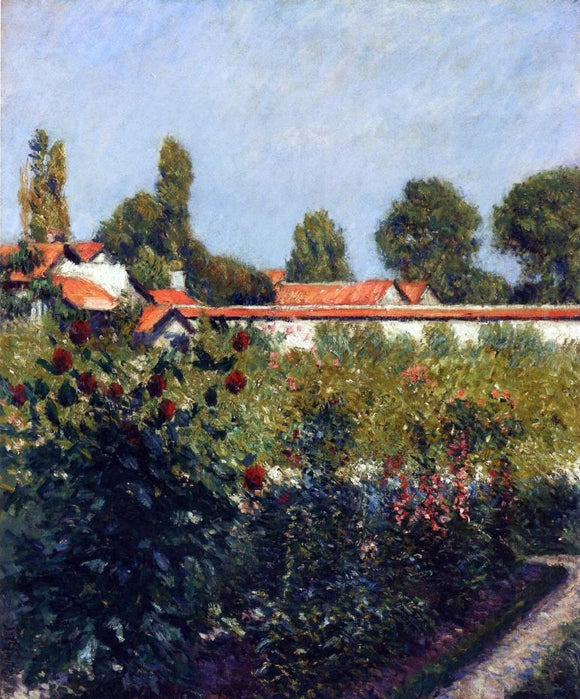  Gustave Caillebotte The Garden of Petit Gennevillers, the Pink Roofs - Canvas Art Print