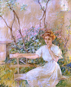  Robert Lewis Reid The Garden Seat - Canvas Art Print