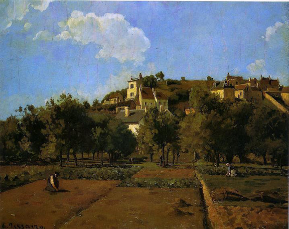  Camille Pissarro The Gardens of l'Hermitage, Pontoise - Canvas Art Print