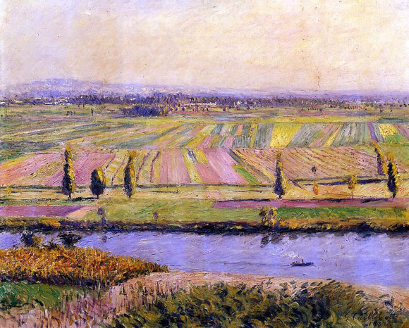  Gustave Caillebotte The Gennevilliers Plain, Seen from the Slopes of Argenteuil - Canvas Art Print