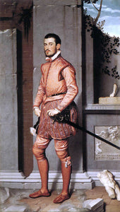  Giovanni Battista Moroni The Gentleman in Pink - Canvas Art Print