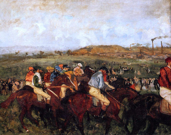  Edgar Degas The Gentlemen's Race: Before the Start - Canvas Art Print