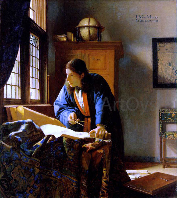  Johannes Vermeer The Geographer - Canvas Art Print