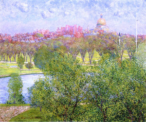  John Leslie Breck The Gilded Dome, Spring - Canvas Art Print