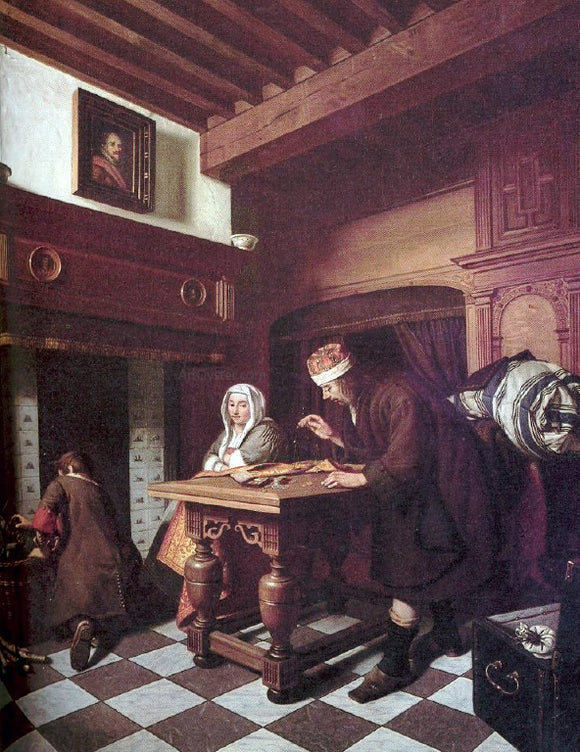  Cornelis De Man The Gold Weigher - Canvas Art Print