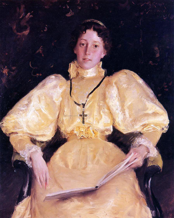  William Merritt Chase The Golden Lady - Canvas Art Print