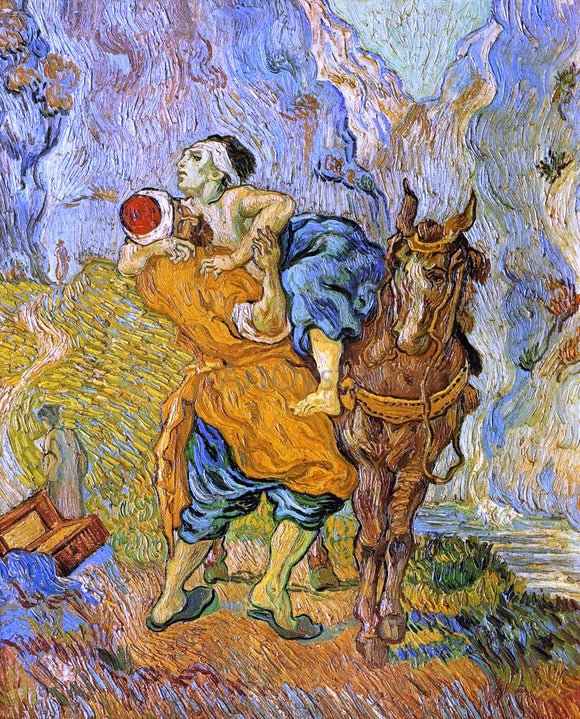  Vincent Van Gogh The Good Samaritan (after Delacroix) - Canvas Art Print