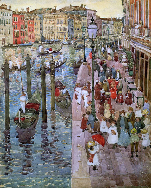  Maurice Prendergast The Grand Canal, Venice - Canvas Art Print
