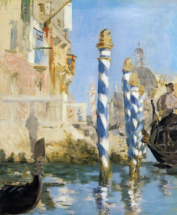  Edouard Manet At the Grand Canal, Venice - Canvas Art Print
