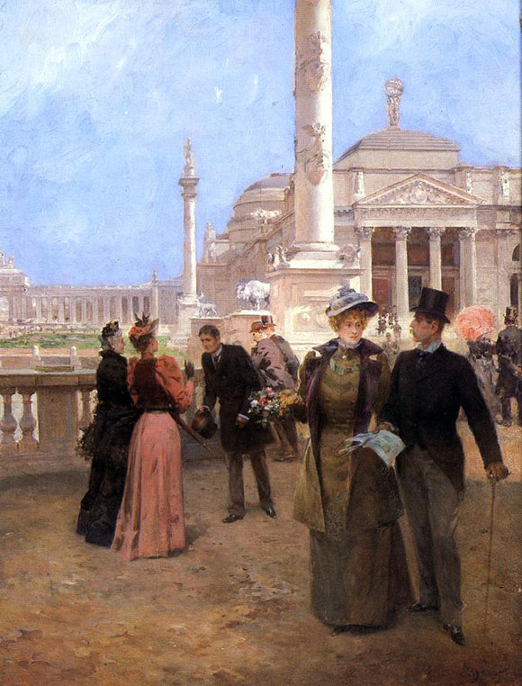  Ludovico Marchetti The Grand Plaza, World's Columbian Exposition - Canvas Art Print