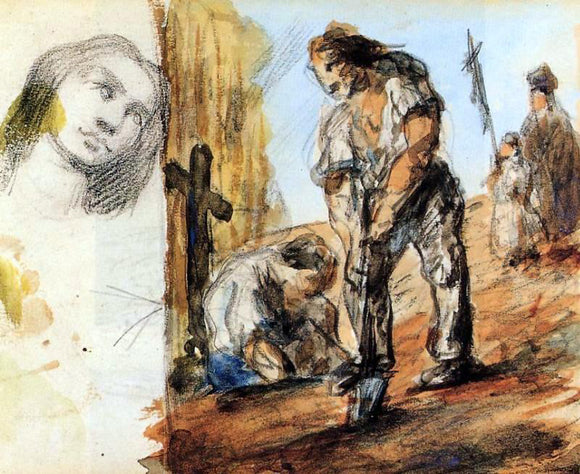  Paul Cezanne The Gravediggers - Canvas Art Print