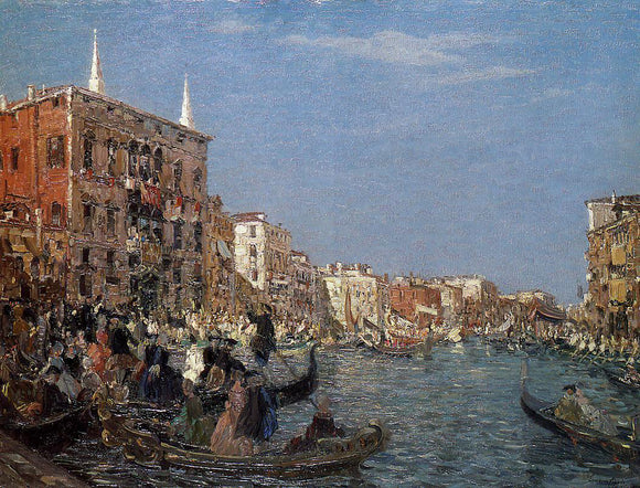  Emma Ciardi At the Great Fete on the Grand Canal - Canvas Art Print