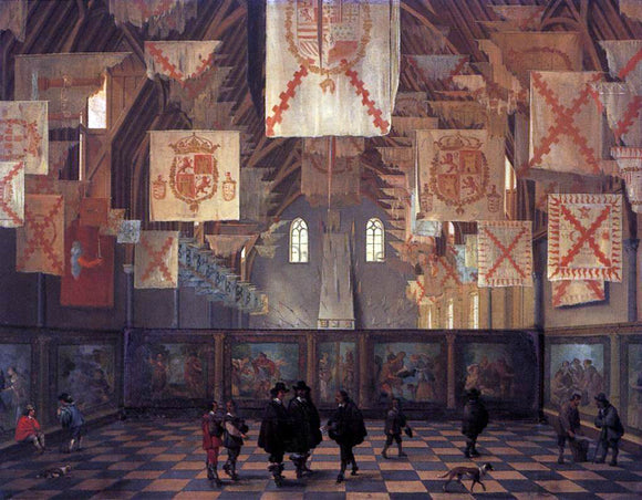  Dirck Van Delen The Great Hall of the Binnenhof in The Hague - Canvas Art Print