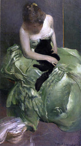  John White Alexander The Green Dress - Canvas Art Print