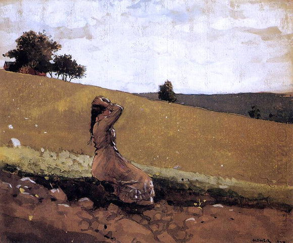  Winslow Homer The Green Hill (also known as On the Hill) - Canvas Art Print