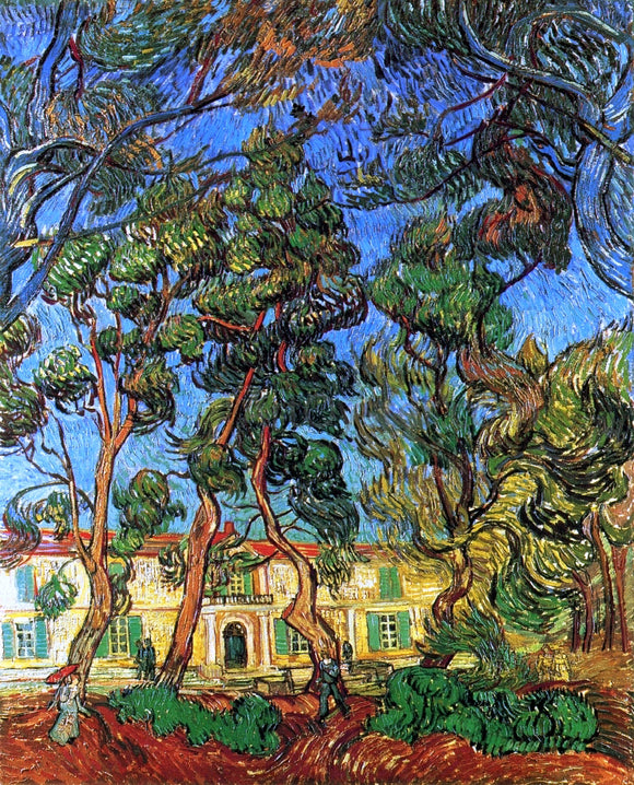  Vincent Van Gogh The Grounds of the Asylum - Canvas Art Print
