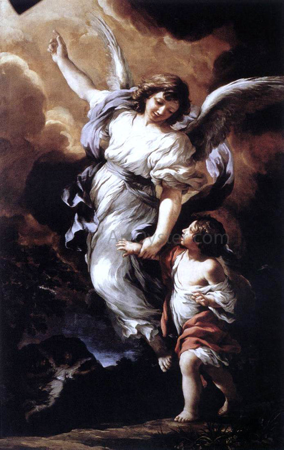  Pietro Da Cortona The Guardian Angel - Canvas Art Print