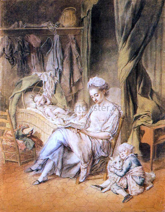  Johann Anton De Peters The Happy Mother - Canvas Art Print