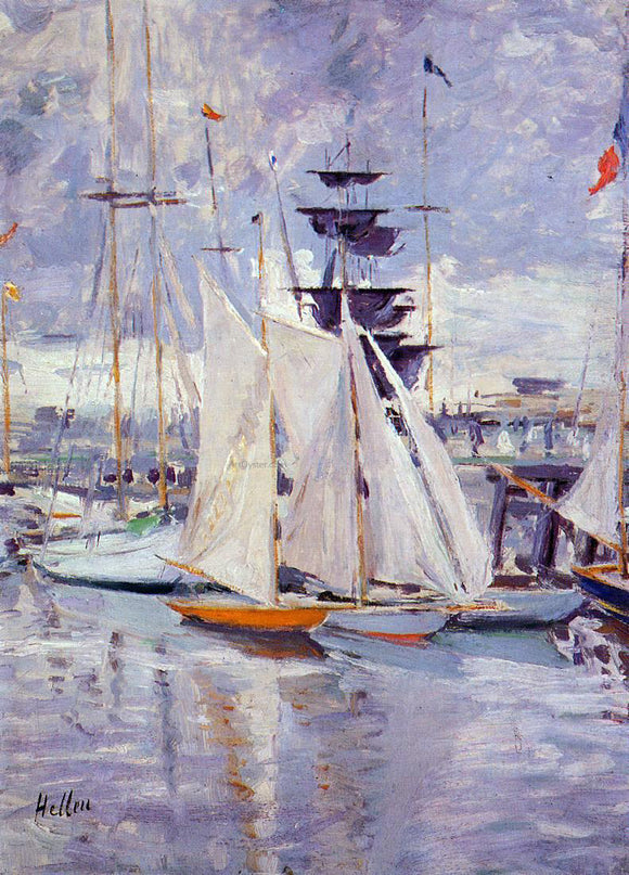  Paul Cesar Helleu The Harbor at Deauville - Canvas Art Print