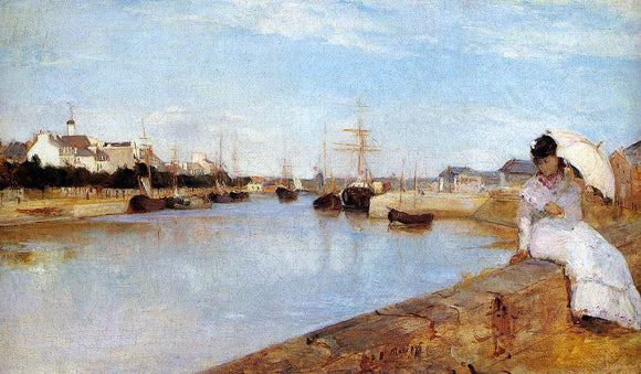  Berthe Morisot The Harbor at Lorient - Canvas Art Print