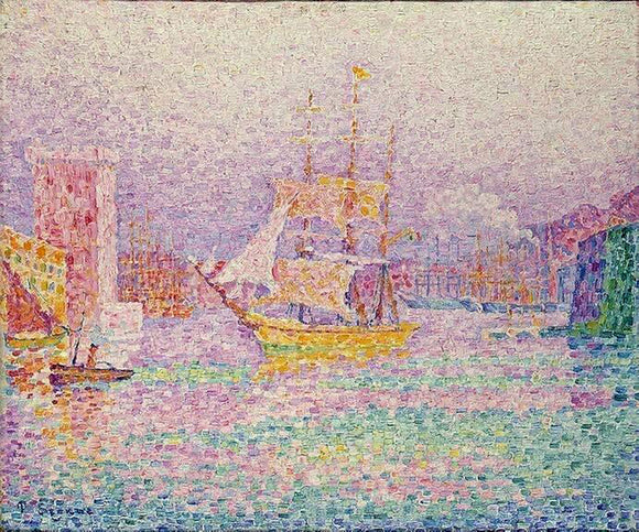  Paul Signac The Harbour at  Marseille - Canvas Art Print