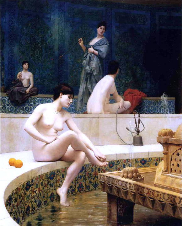  Jean-Leon Gerome Harem Bathing - Canvas Art Print