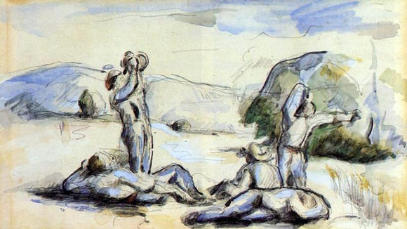  Paul Cezanne The Harvesters - Canvas Art Print