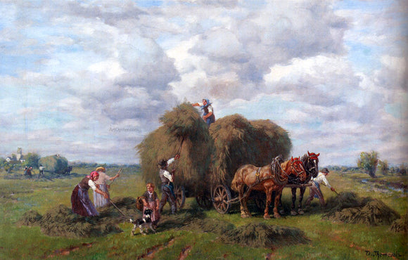  Desire Thomassin The Hay Harvest - Canvas Art Print