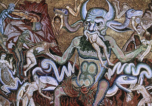  Coppo Di Marcovaldo The Hell (detail) - Canvas Art Print