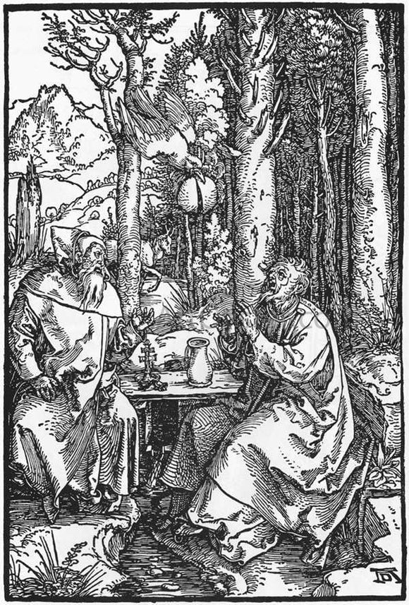  Albrecht Durer The Hermits St Anthony and St Paul - Canvas Art Print