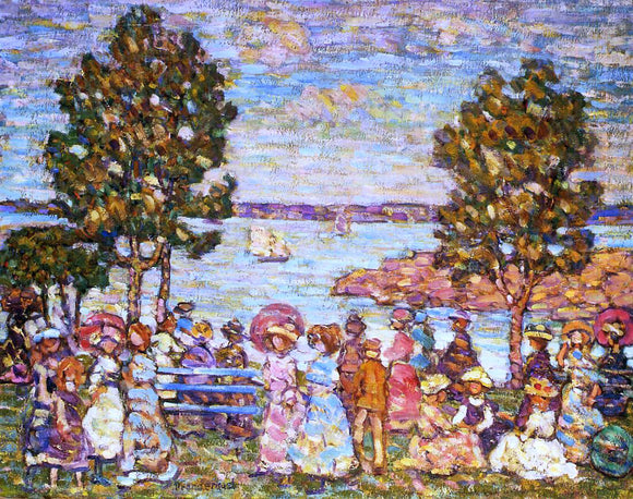  Maurice Prendergast The Holiday (also known as Figures by the Sea or Promenade by the Sea) - Canvas Art Print