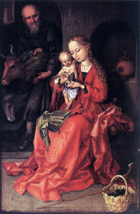  Martin Schongauer The Holy Family - Canvas Art Print