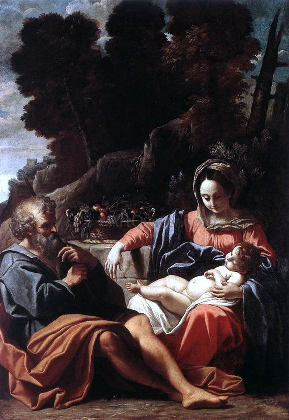  Sisto Badalocchio The Holy Family - Canvas Art Print