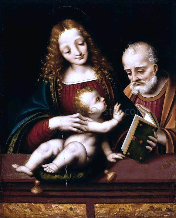  Marco D'Oggiono The Holy Family - Canvas Art Print