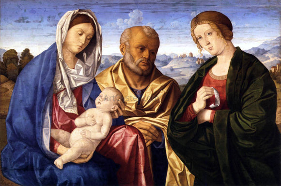  Vincenzo Catena The Holy Family with a Female Saint - Canvas Art Print