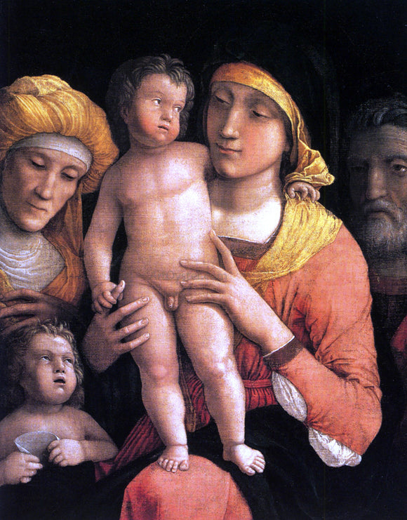  Andrea Mantegna The Holy Family with Saint Elizabeth and the Infant John the Baptist - Canvas Art Print