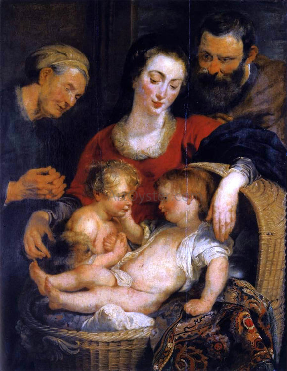  Peter Paul Rubens The Holy Family with St Elizabeth - Canvas Art Print