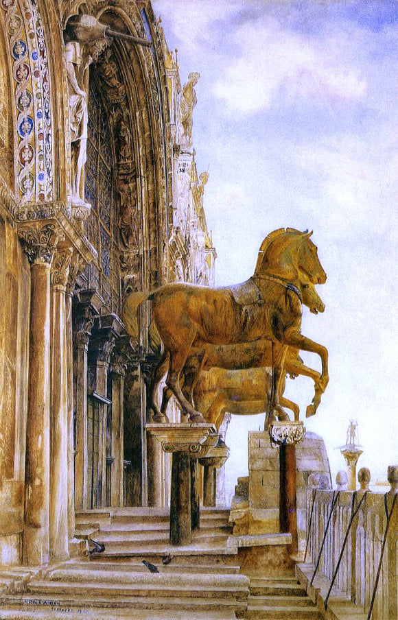  Henry Roderick Newman The Horses of St. Mark's - Canvas Art Print