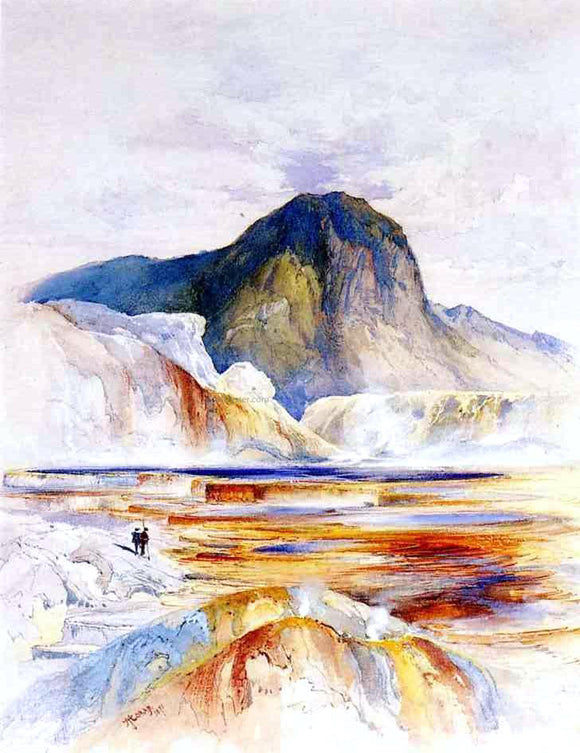  Thomas Moran The Hot Springs of Gardiners River, Upper Pools - Canvas Art Print