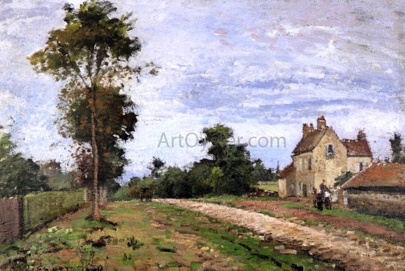  Camille Pissarro The House of Monsieur Musy, Louveciennes - Canvas Art Print