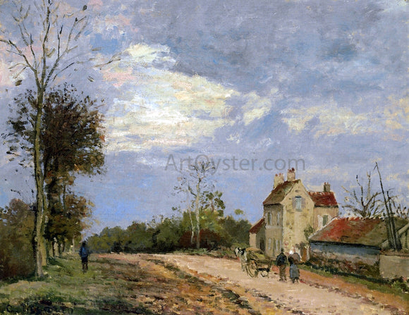  Camille Pissarro The House of Monsieur Musy, Route de Marly, Louveciennes - Canvas Art Print