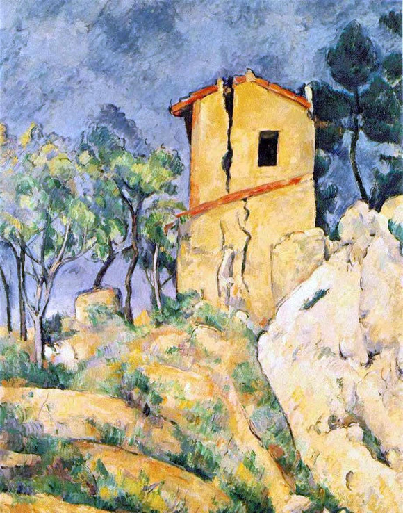  Paul Cezanne The House with Cracked Walls - Canvas Art Print