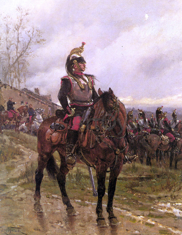  Alphonse De Neuville The Hussars - Canvas Art Print