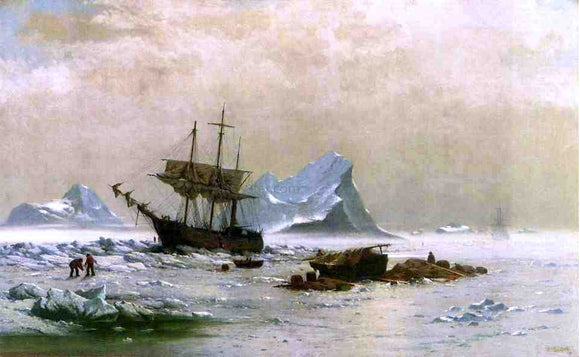  William Bradford the Ice Floes - Canvas Art Print