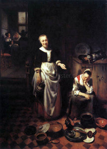  Nicolaes Maes The Idle Servant - Canvas Art Print